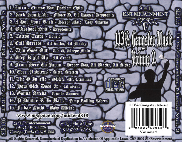 113% Gangster Music Volume 2 Chicano Rap